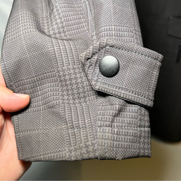 Ricki’s Soft Shell Anorak grey plaid rain fall transitional jacket women’s Large - Picture 5 of 14